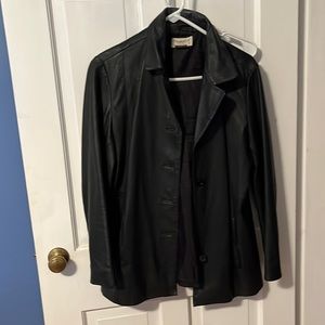 Black leather jacket